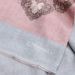SCIARPA TUBOLARE ROSA IN SETA TWILL Busy pattern