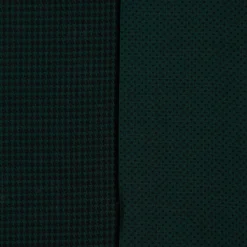 SCIARPA VERDE SCURO IN LANA E SETA Pied de poule e pois