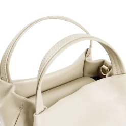 SOFT MINI BAG BEIGE POLVERE In pelle liscia