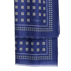 STOLA BLUE IN LANA Decorazioni floreali