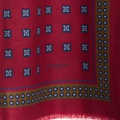 STOLA BORDEAUX IN LANA Decorazioni floreali