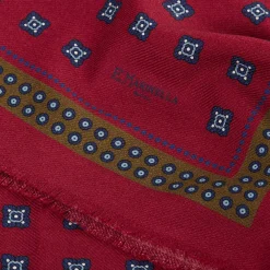 STOLA BORDEAUX IN LANA Decorazioni floreali
