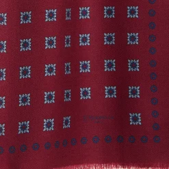 STOLA BORDEAUX IN LANA Decorazioni floreali