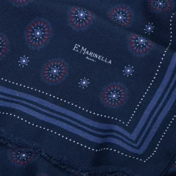 STOLA DARK BLUE IN LANA Decorazioni floreali