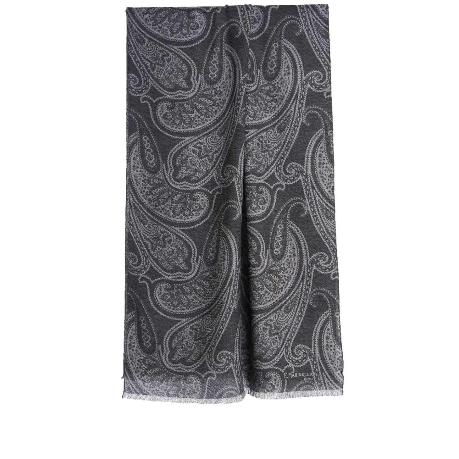 STOLA GRIGIA IN LANA Fantasia paisley