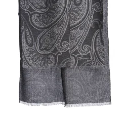 STOLA GRIGIA IN LANA Fantasia paisley