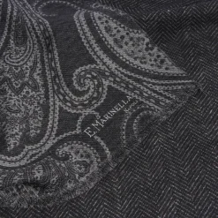 STOLA GRIGIA IN LANA Fantasia paisley
