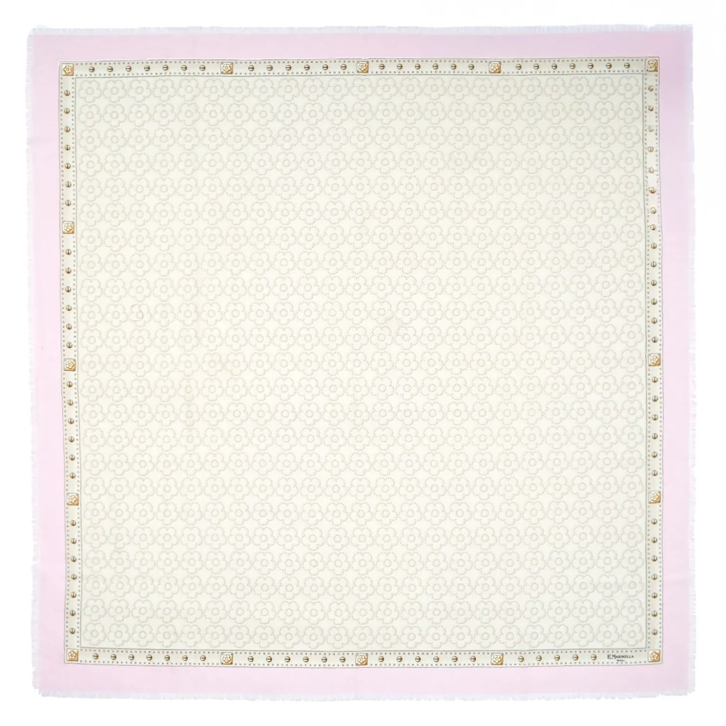STOLA ROSA 115 IN LANA, SETA E CASHMERE Fiori d’archivio