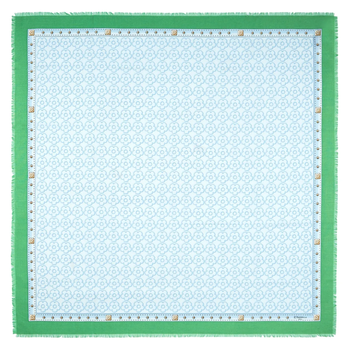 STOLA VERDE 115 IN LANA, SETA E CASHMERE Fiori d’archivio