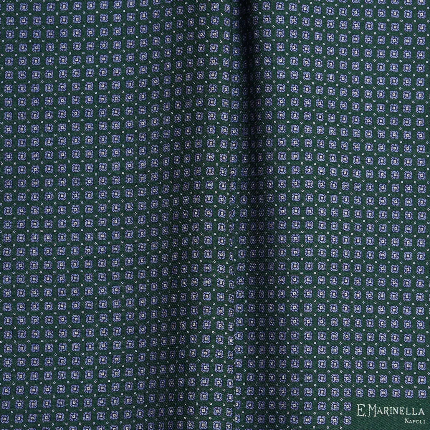 STOLA VERDE SCURO In lana con decorazioni floreali