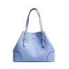 TOTE BAG AZZURRO POLVERE In pelle martellata