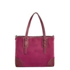 TOTE BAG MIDI BORDEAUX In suede e pelle