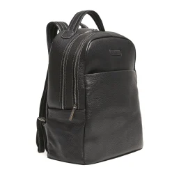ZAINO NERO IN PELLE Con schienale rinforzato